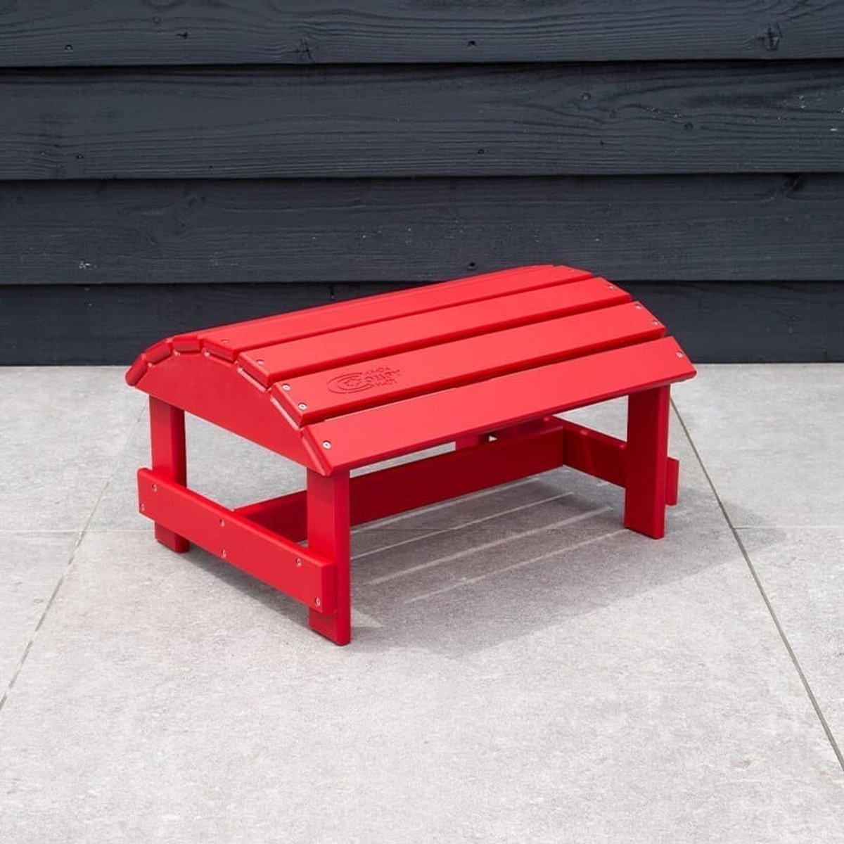 Originele Adirondack Voetenbank | Kunststof | Rood | Foot-Stool | Binnen 2-5 werkdagen geleverd | 10 jaar garantie | Canada Comfy Chair