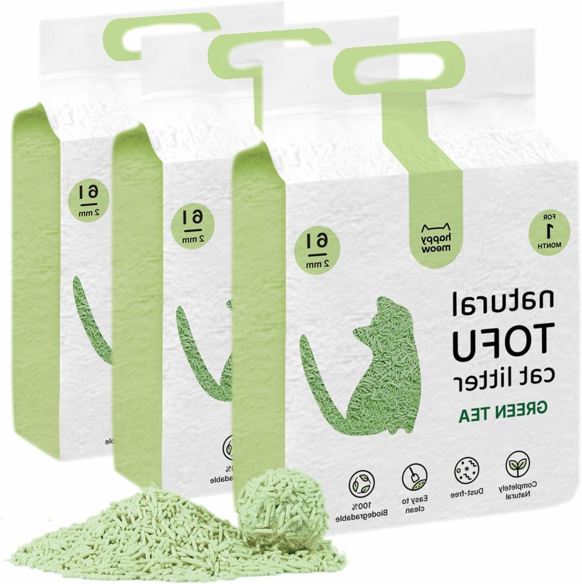 Tofu Kattenbakvulling - Plantaardig Zand - Kattenbak Onderhoud - Stofvrije Formule - 75 kg - Natuurlijk