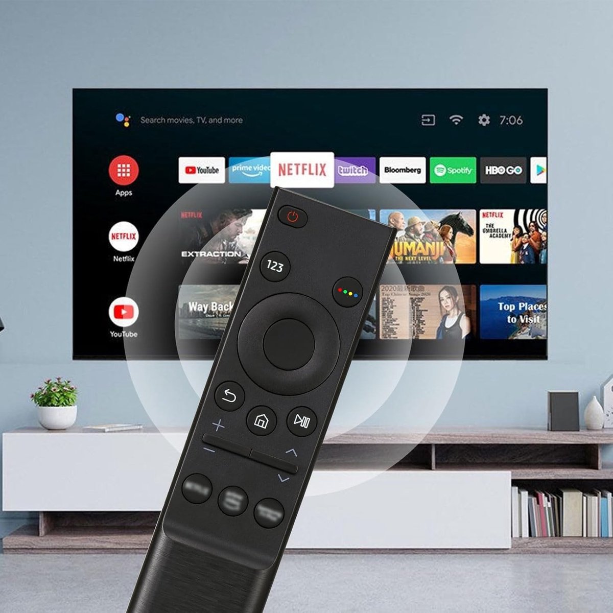 Vervangende Afstandsbediening voor Samsung TV - Set van 2 Infrarood Afstandsbedieningen voor QLED, OLED en Curved HDTV 4K/8K Smart TV's met Ergonomisch Ontwerp thumbnail 4
