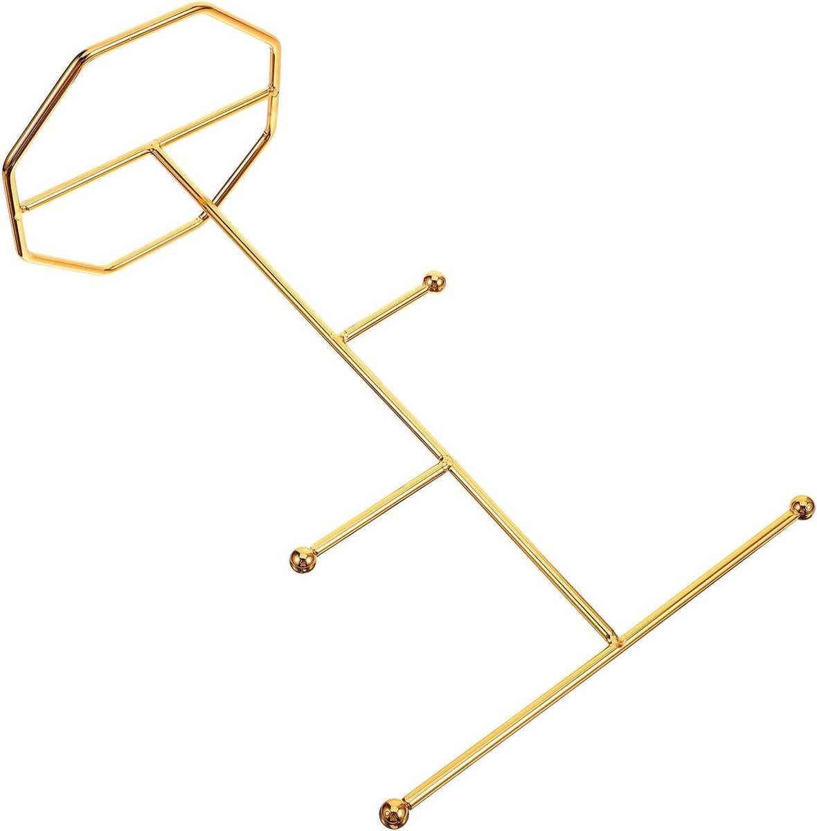 Sieradenrek - Organizer Display - Sieraden Presenteren - Stabiel Metalen Design - 26x19x12 cm - Goud