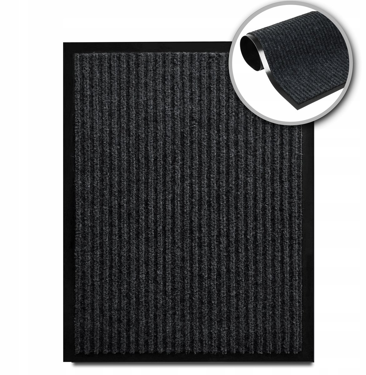 OLSZA Antislip Deurmat 60x80cm - Vuil- en Vochtwerend Zwart
