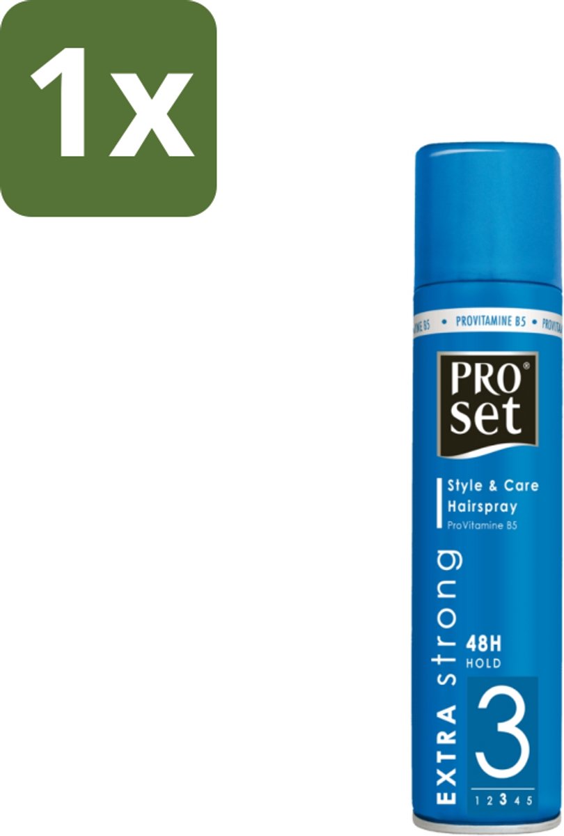 1 x Proset Haarspray Extra Sterk 300 ml - Haarspray - 48 Uur Fixatie - Extra Sterk - ProVitamine B5 - Langdurige Fixatie