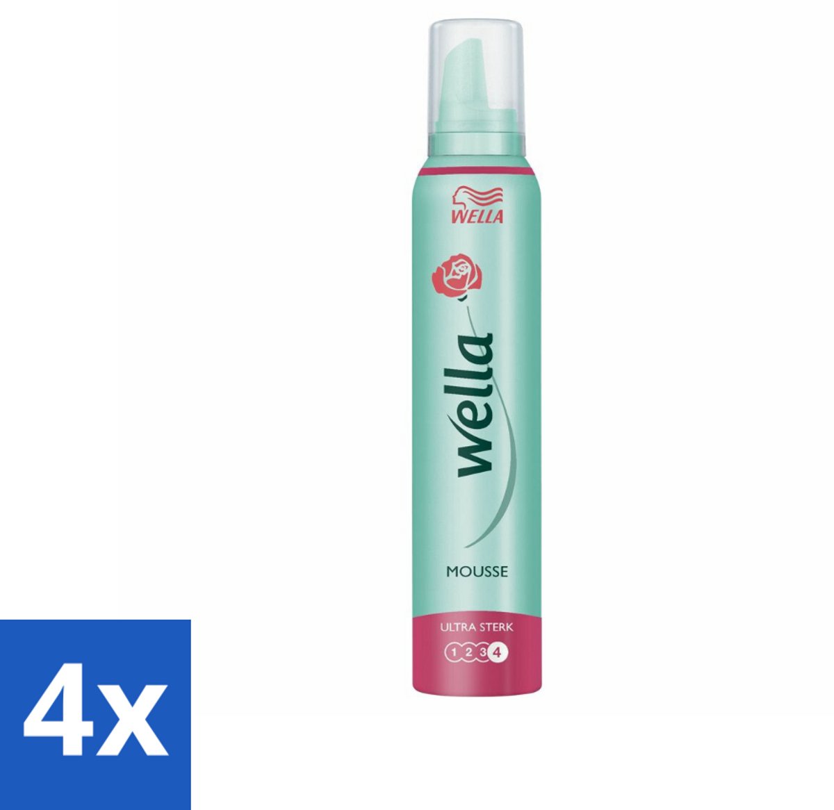 4 x Wella Ultra Sterk Haarmousse 200 ml - Haarversteviging - Flexibele Haarmousse - Langdurige Hold - UV Bescherming - Haarstijl