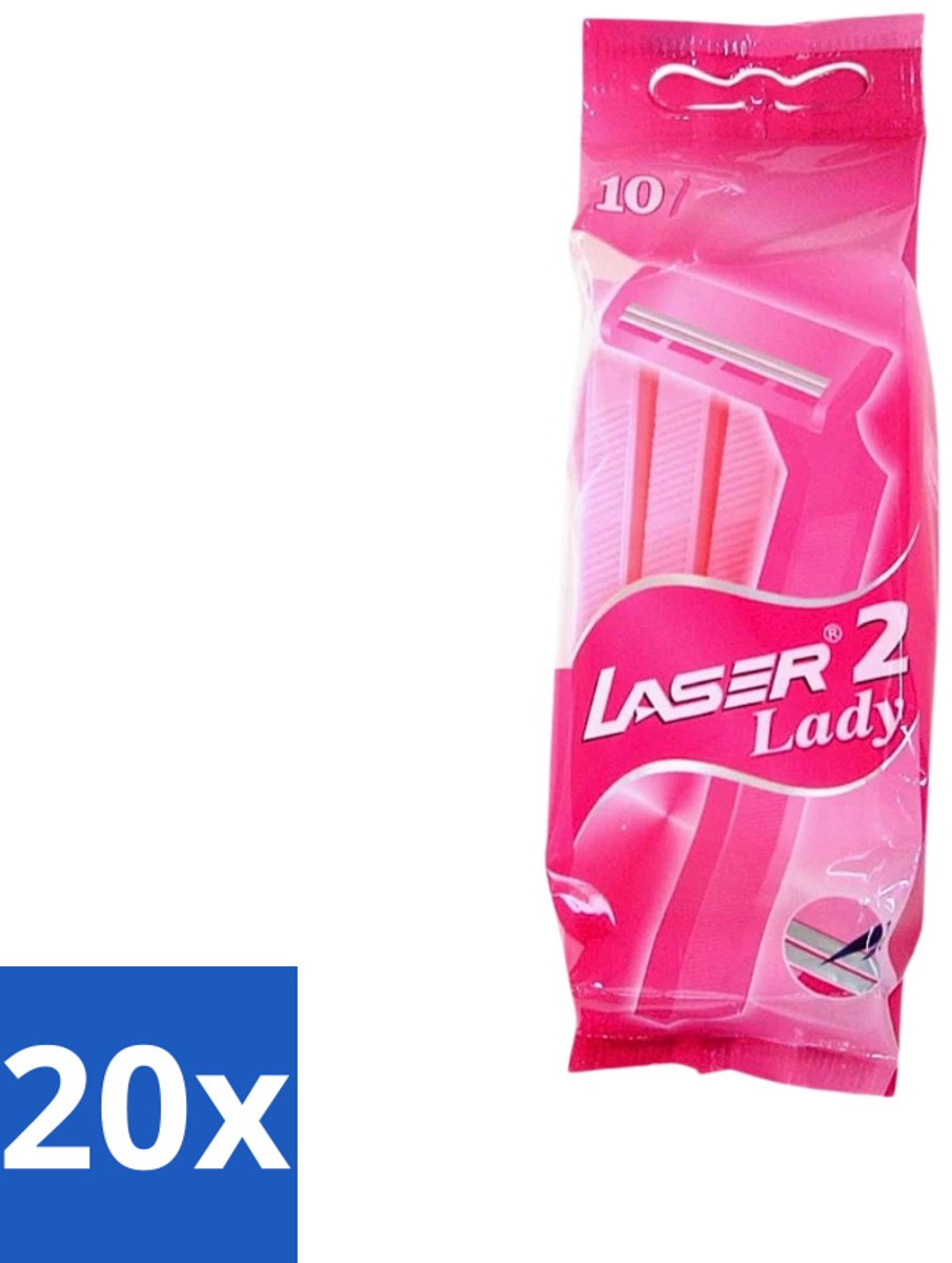 20 x Benson - Laser Twin Women - Wegwerpscheermesjes - Voor Vrouwen - 10 Mesjes - Scheermesje Vrouw - Wegwerpscheermesje - Tweevoudige Scheermesjes - Vrouwelijke Scheermesjes - Hygiënische Scheermesjes
