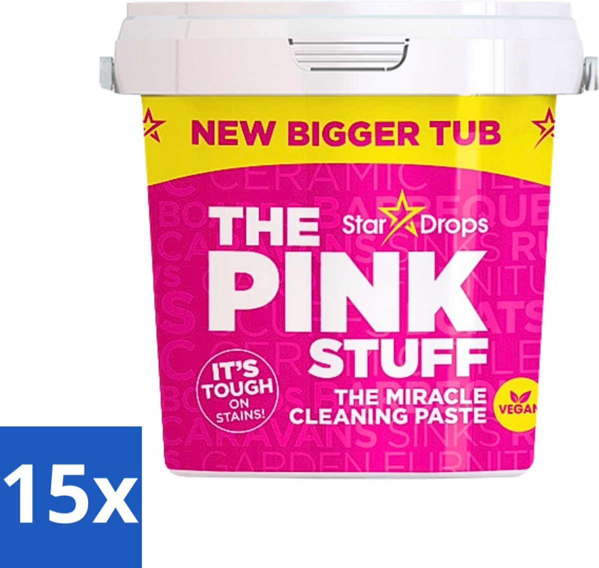 The Pink Stuff - Cleaning Paste - Allesreiniger - Voor Hardnekkig Vuil - 850g - Bulkverpakking - 15 stuks