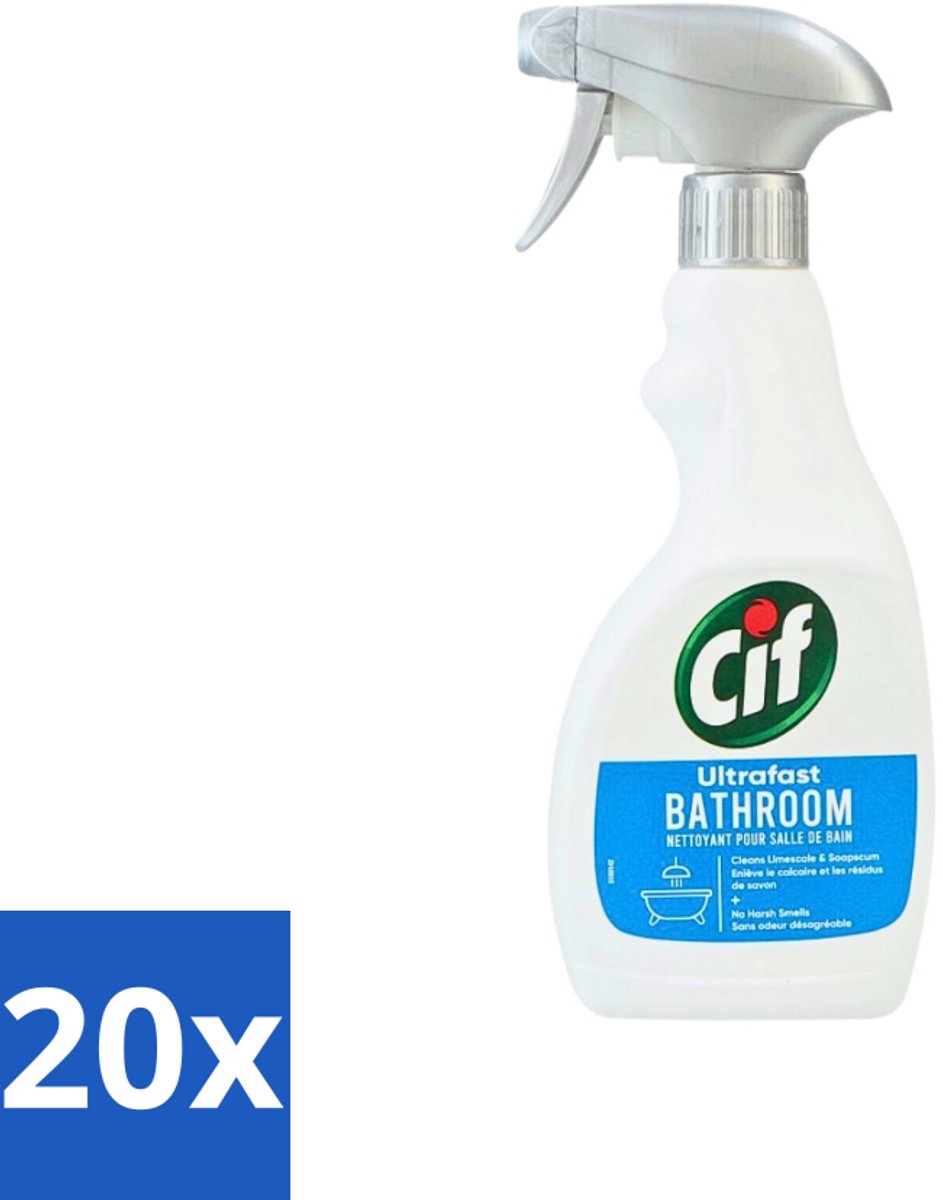 Cif - Badkamer Spray - Cream - Supersnel - 500ml - Bulkverpakking - 20 stuks