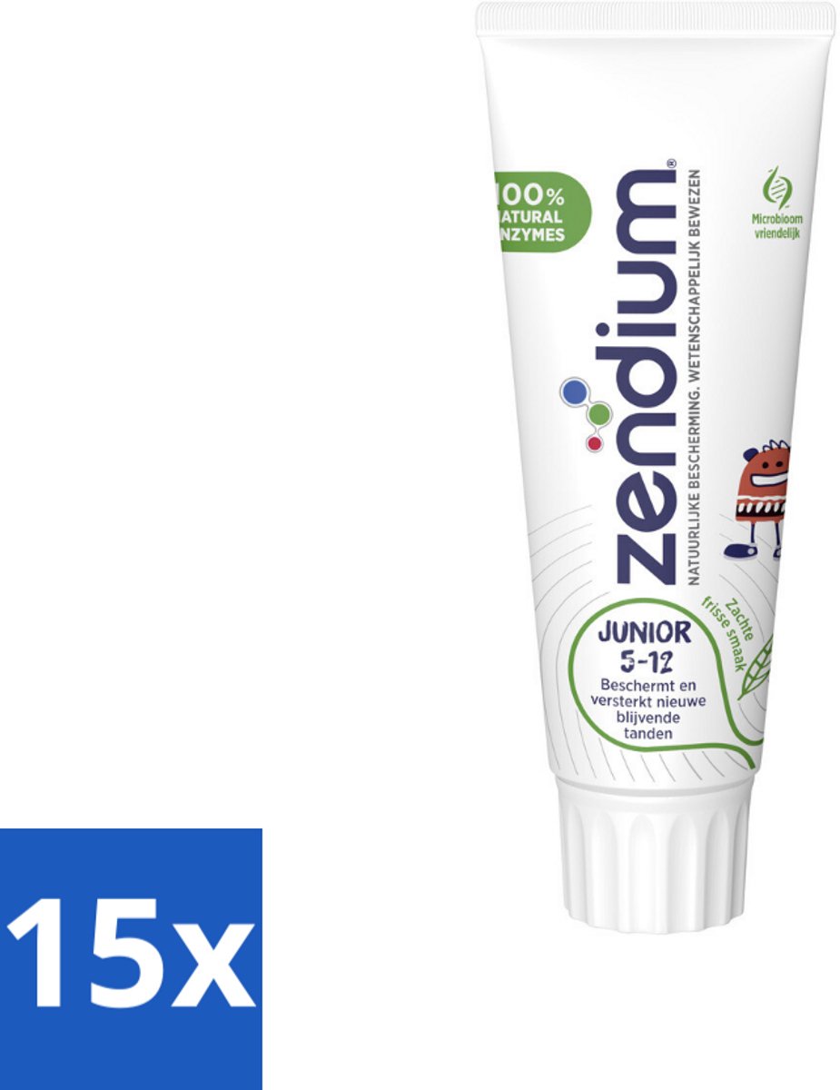 Zendium Tandpasta Junior 75 ml - Bulkverpakking - 15 stuks