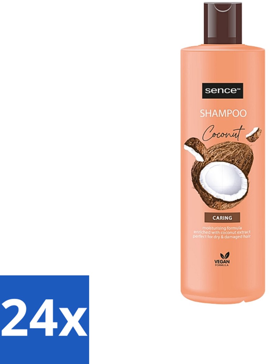 Sence - Coconut - Shampoo - Verzorgend - 400 ml - Voordeelverpakking - Voordeelverpakking - 24 stuks