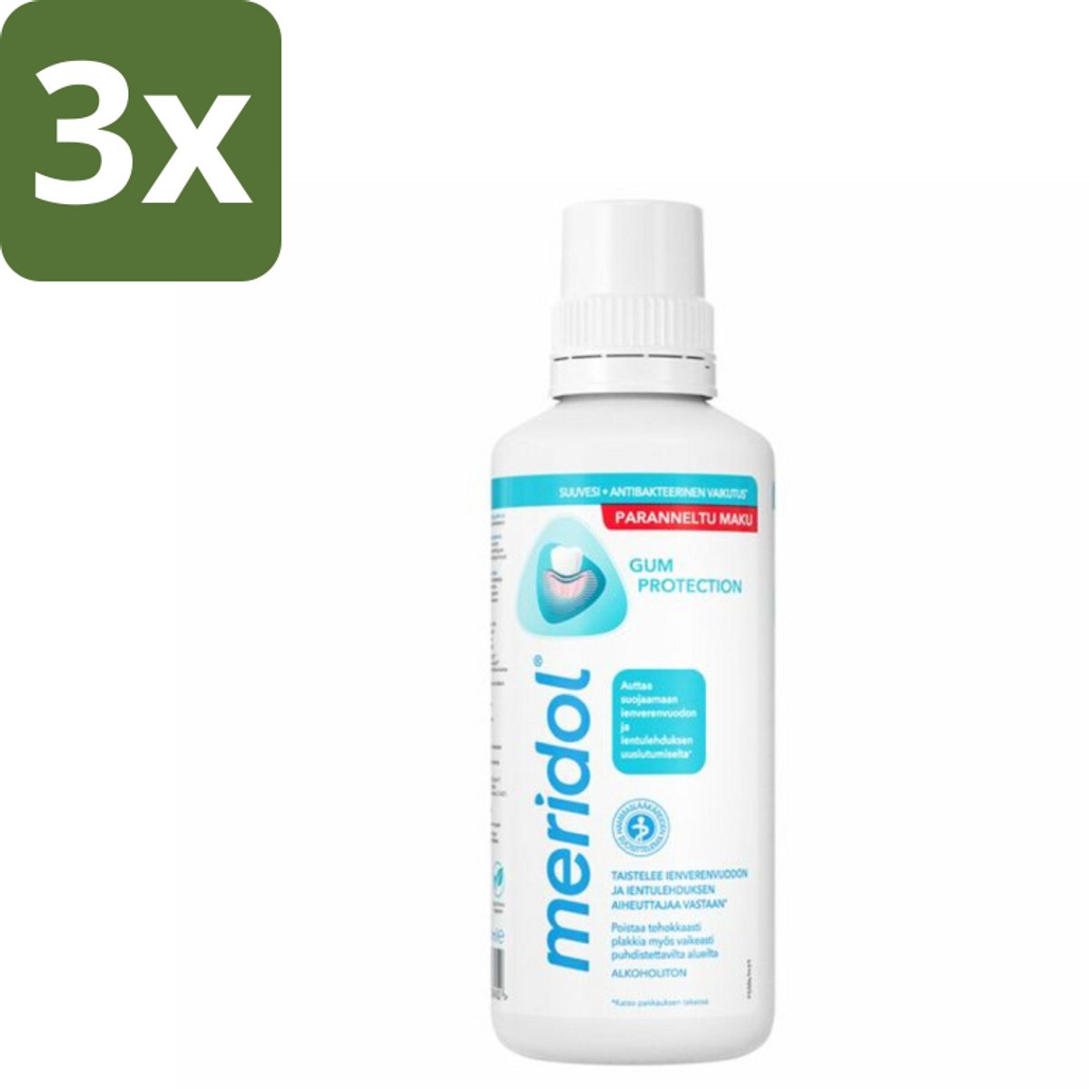 3 x Meridol Mondspoeling Tandvleesbescherming 400 ml - Mondspoeling - Tandvleesbescherming - Tandvleesverzorging - Mondhygiëne - Tandvleesproblemen