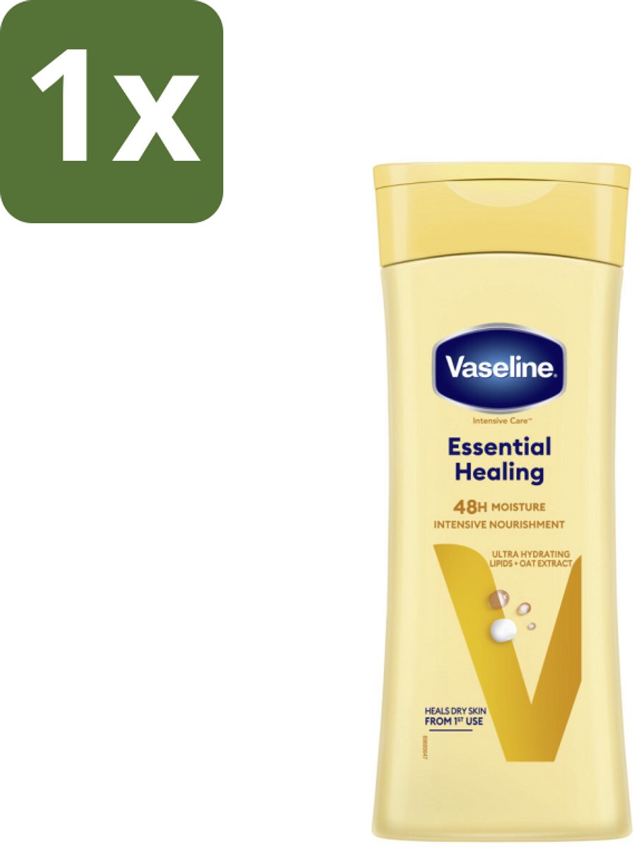 1 x Vaseline Bodylotion Essential Healing 400 ml - Bodylotion - Voeding - Huidherstel - Droge Huid - Gebarsten Huid