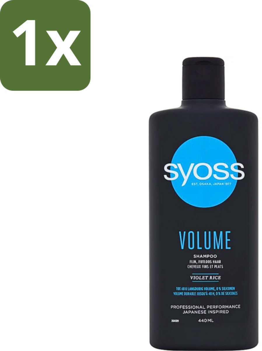 1 x Syoss Volume Shampoo - Shampoo - Volumeverhogend - 440 ml - Volume Shampoo - Volumeverhogend Shampoo - Haar Volume - Haar Body - Haar Verzorging