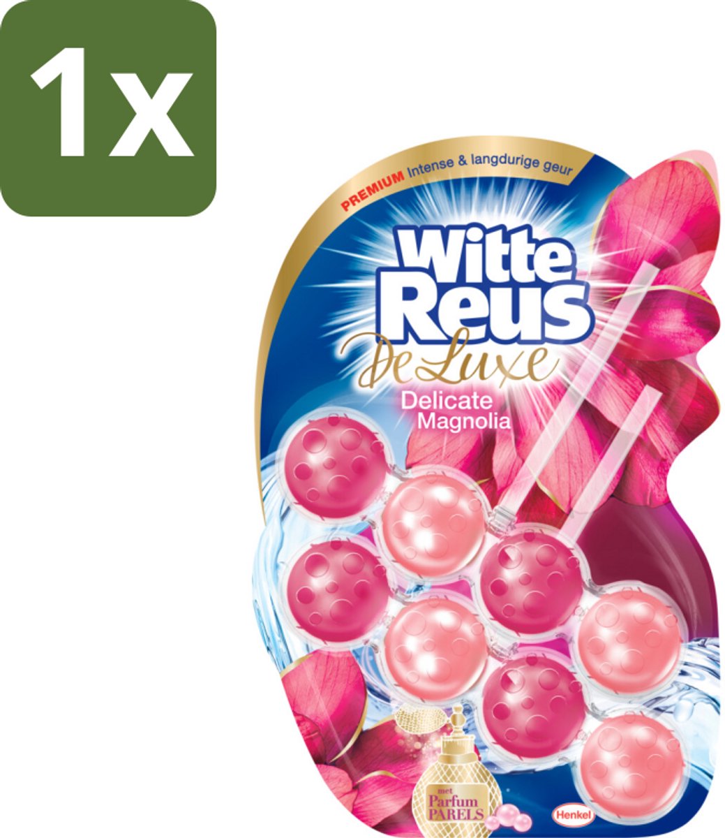 1 x Witte Reus Toiletblok DeLuxe Delicate Magnolia 2 stuks per verpakking - Toiletblok - Toilet Reinigen - Toilet Geur - Toilet Hygiëne - Toilet Verzorging