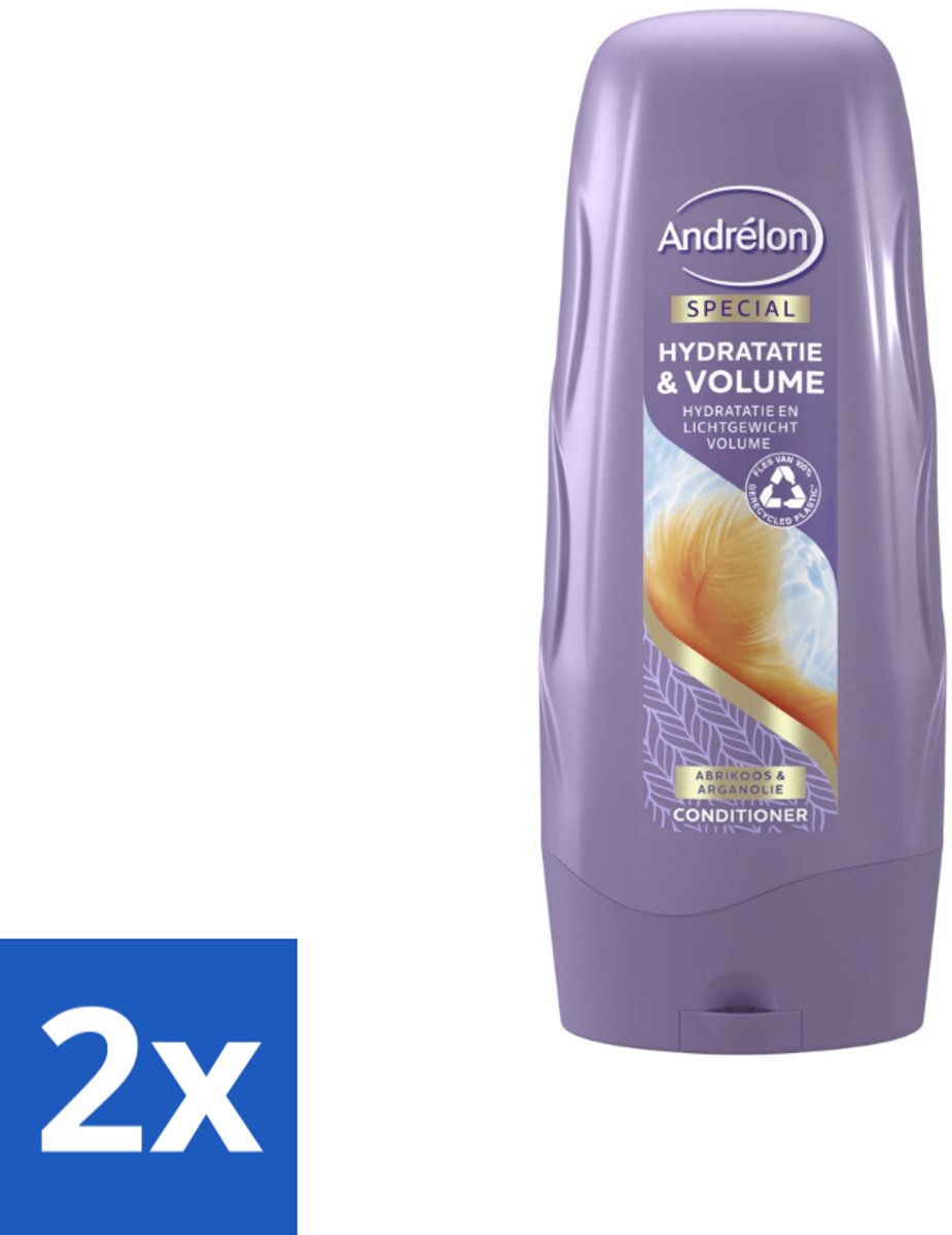 2 x Andrélon - Special Hydratatie & Volume - Conditioner - 300 ml - Hydratatie - Volume - Droog Haar - Futloos Haar - Abrikoosolie
