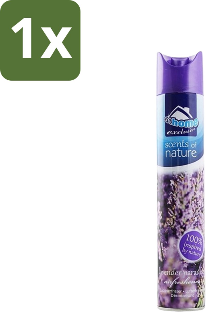 1 x At Home - Scents Of Nature - Luchtverfrisser - Geïnspireerd Door Natuur - 400 ml - Luchtverfrisser - Natuurlijke Geur - Lavendel - Geur Neutraliseren - Frisse Geur