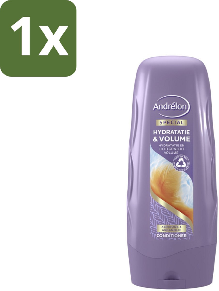 1 x Andrélon - Special Hydratatie & Volume - Conditioner - 300 ml - Hydratatie - Volume - Droog Haar - Futloos Haar - Abrikoosolie
