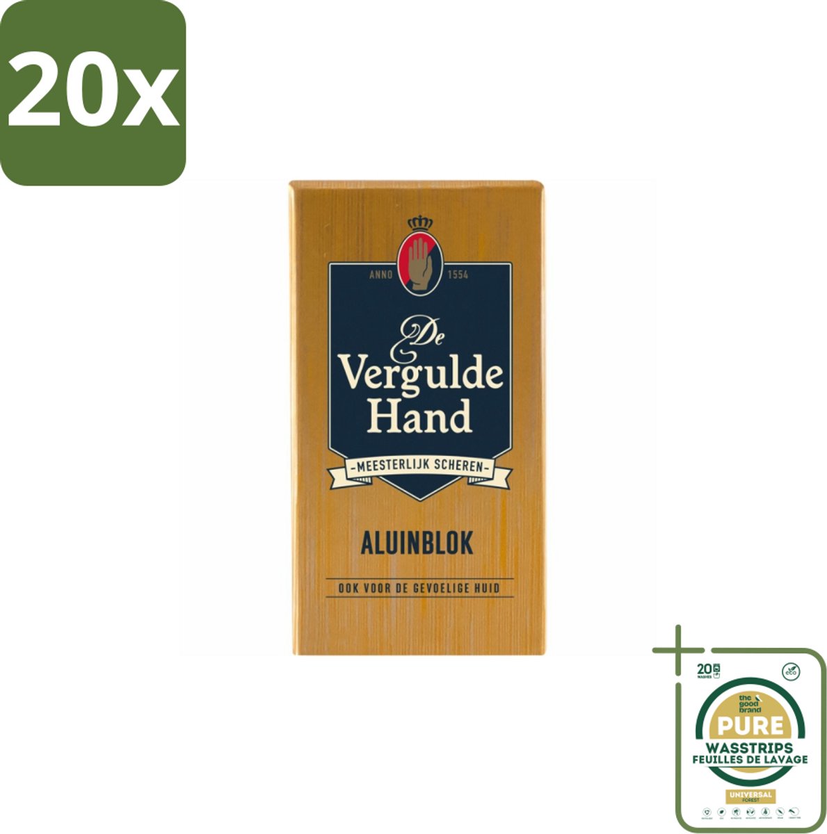 20 x Vergulde Hand - Aluinblok - 75gr - Grootverpakking - Koffiezetapparaat