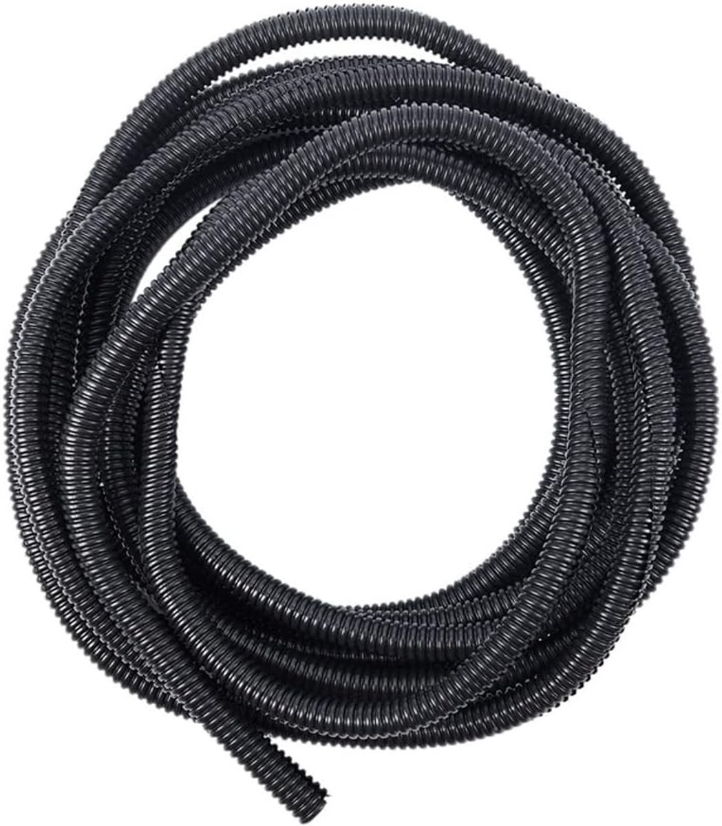 Flexibele Golfbuis voor Kabelbescherming - Polyethyleen Kabelorganizer voor Split Open Kabelbeheer - Zwart 10mm 10m