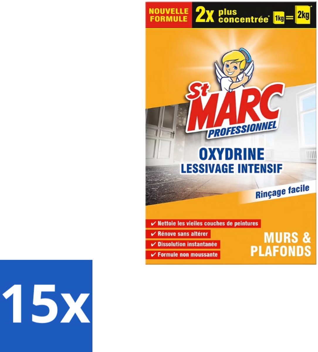 St. Marc – Multireiniger Poeder – Professioneel Oxydrine – 1 kg - Bulkverpakking - 15 stuks