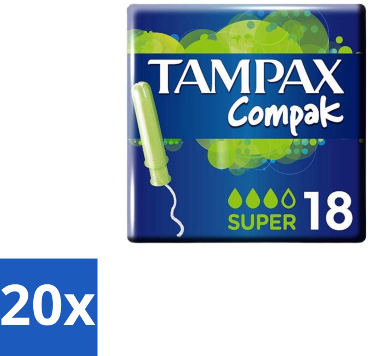 Tampax Compak – Tampons – Super - Bulkverpakking - 20 stuks