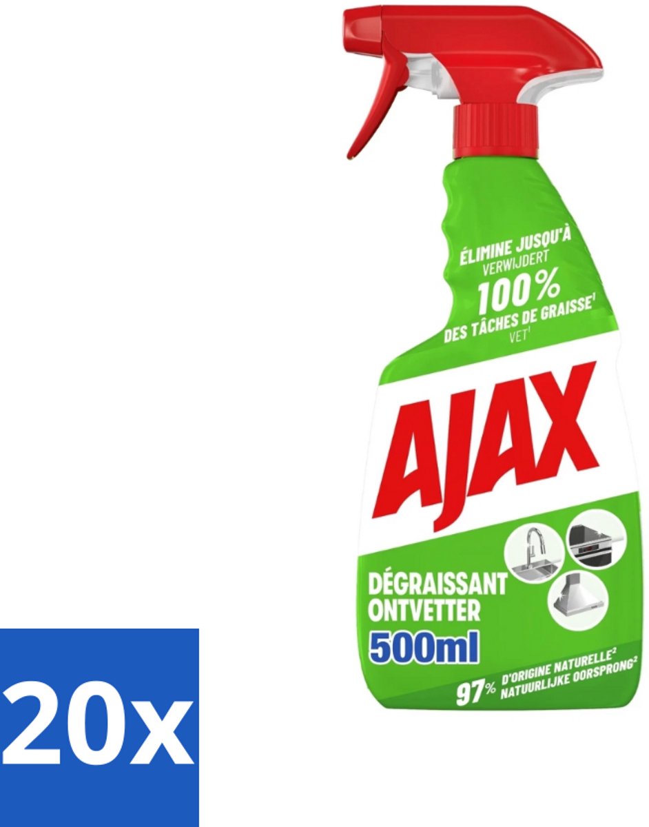 Ajax – Ontvetter Spray – 500 ml - Bulkverpakking - 20 stuks