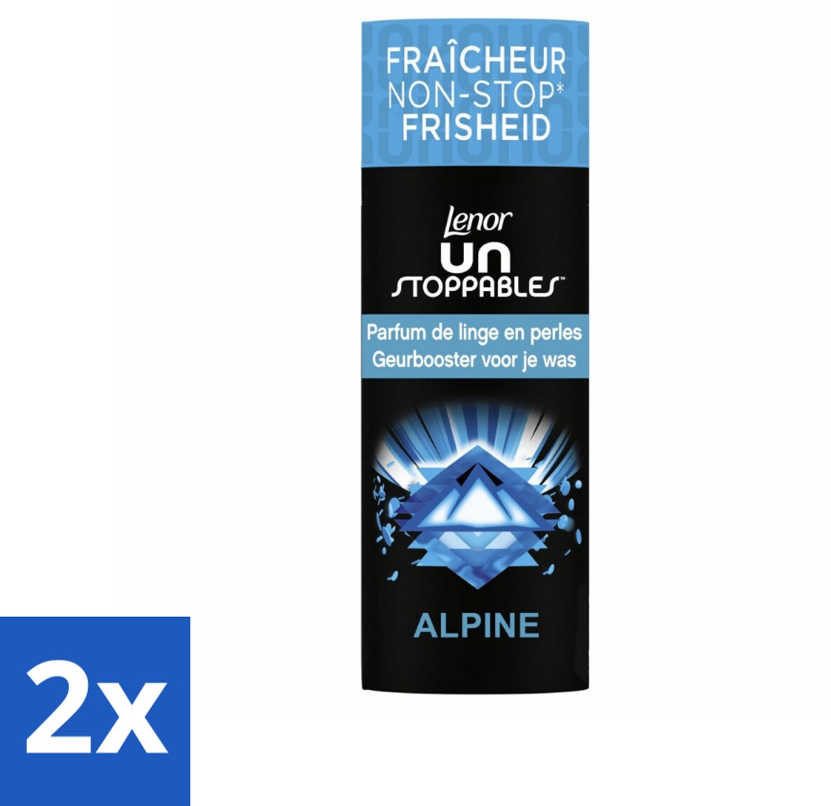 Lenor Unstoppables – Geurbooster – Alpine – 19 Wasbeurten – 235 g - Voordeelverpakking - 2 stuks