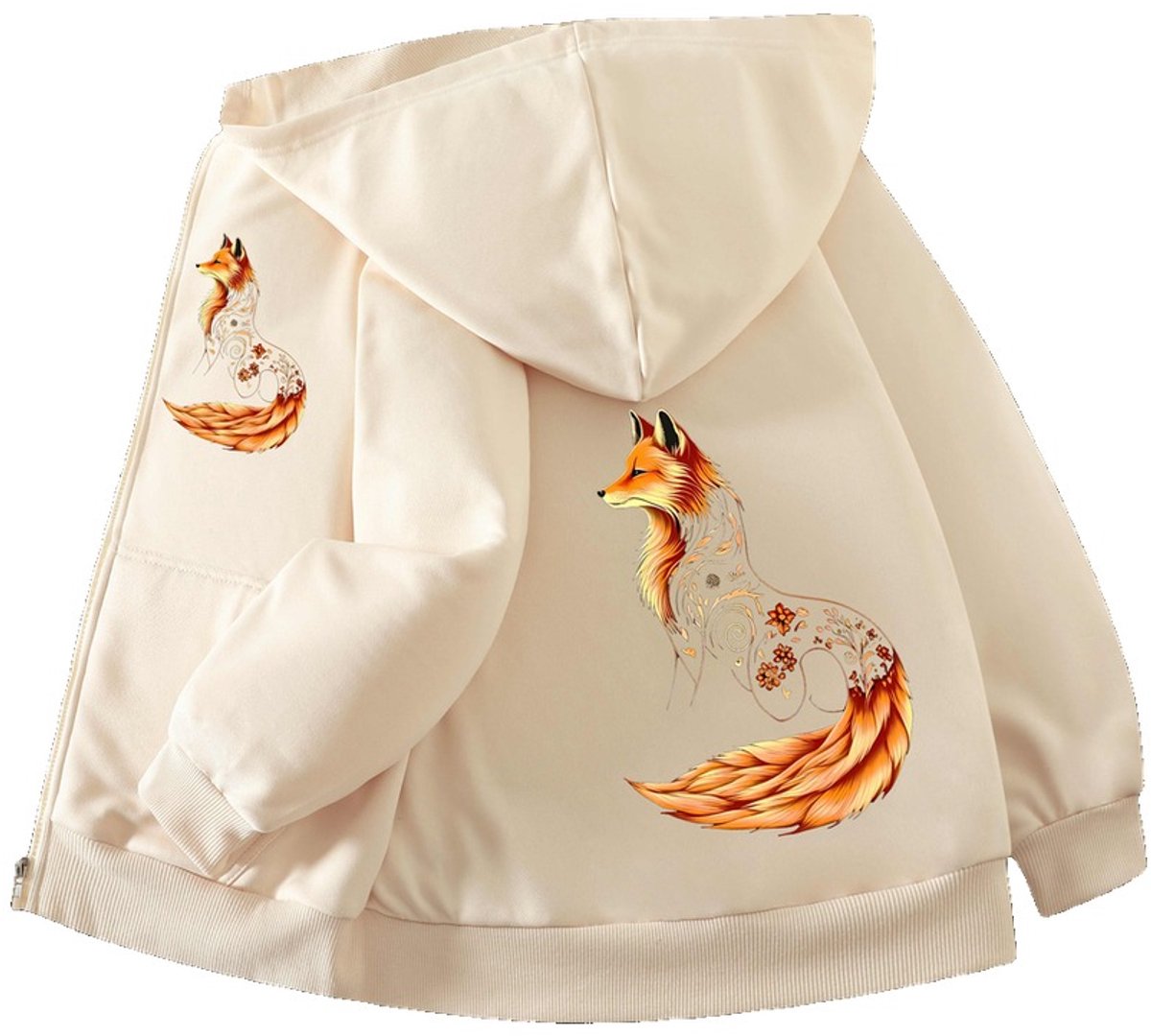 Currero Vest Meisjes Met Rits Sweater Meisje Cardigan Gebreid Sweaters Hoodie Warme Trui Lange Mouw 15-16 Jaar Beige