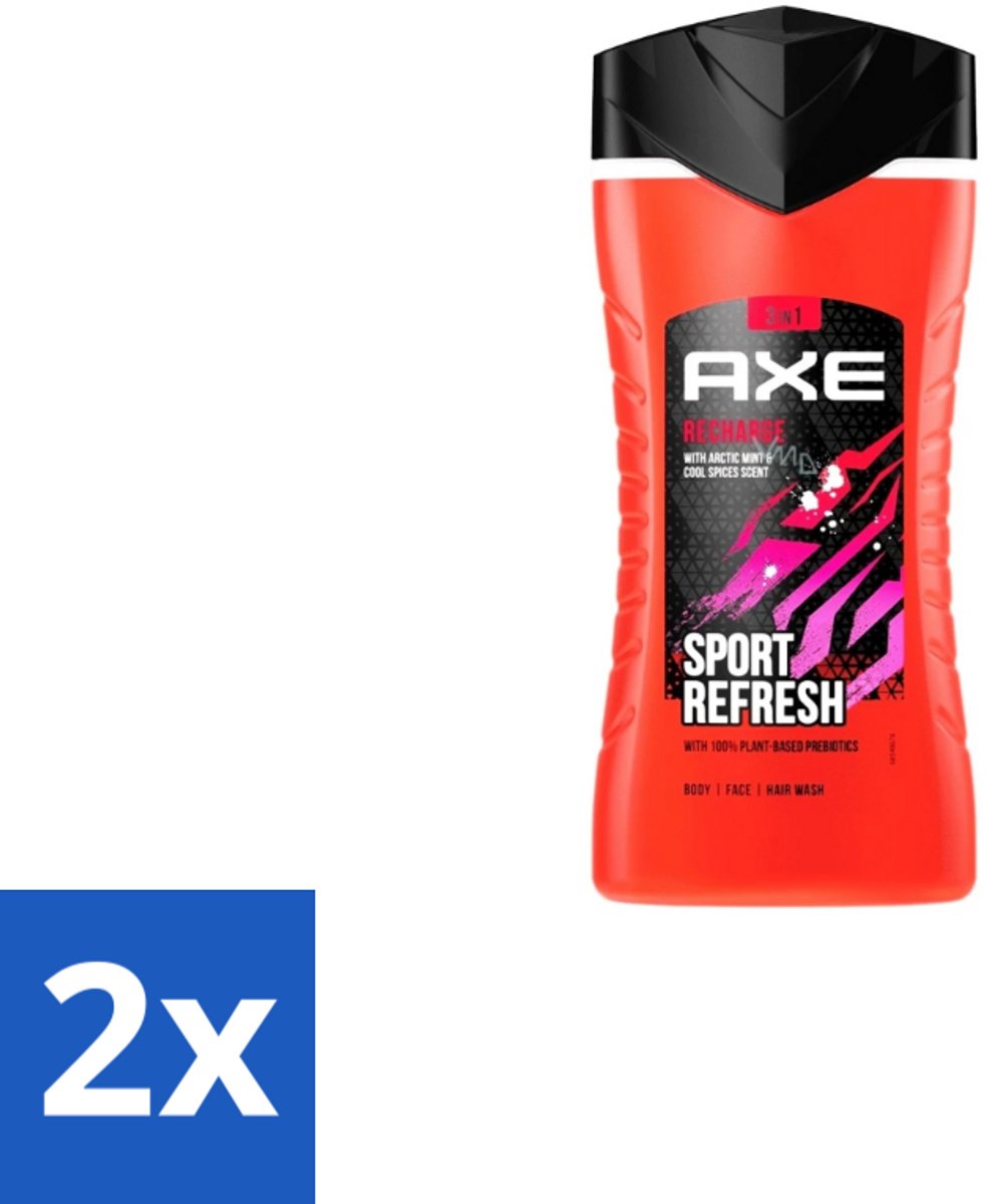 AXE – Douchegel – Sport Refresh – 250 ml - Voordeelverpakking - 2 stuks