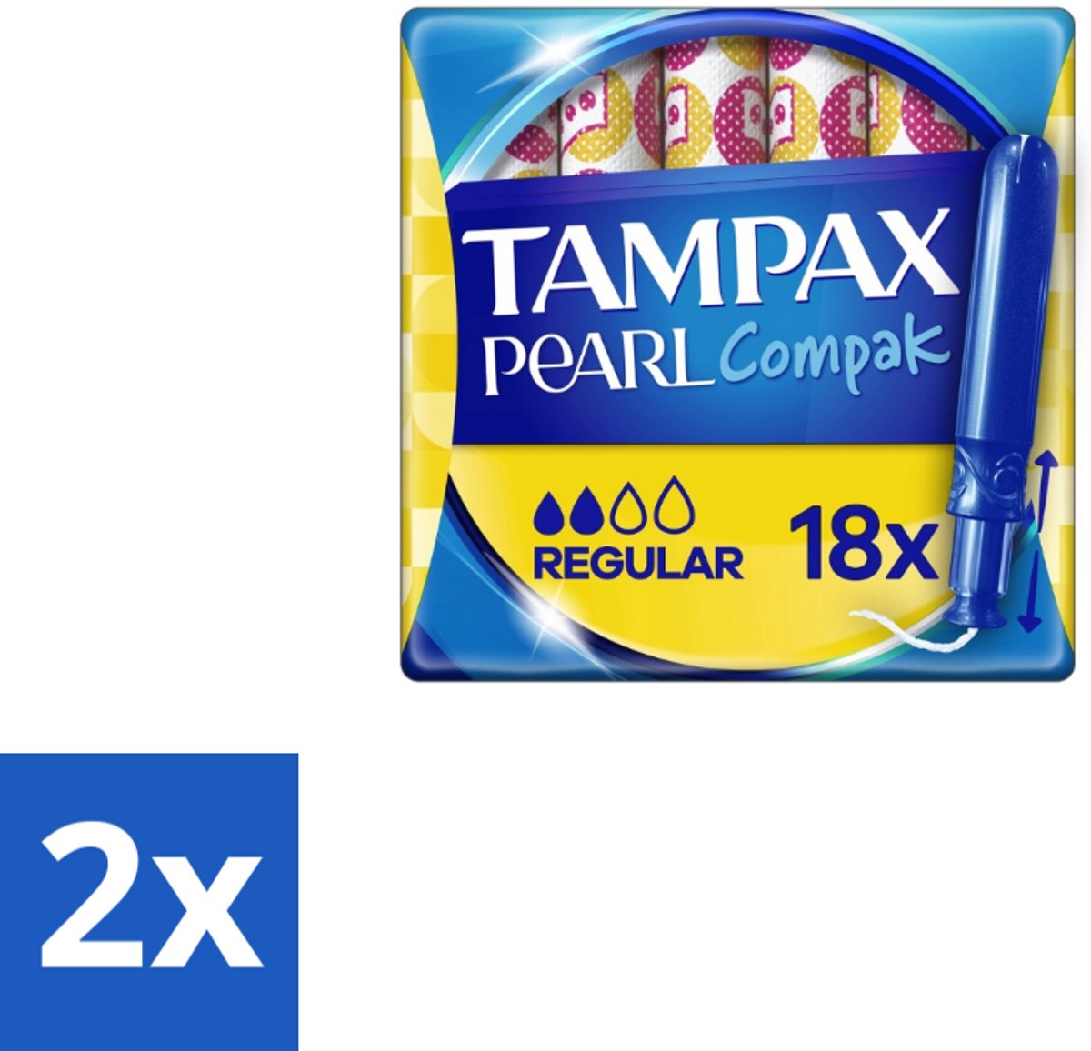 Tampax Pearl Compak – Tampons – Regular - Voordeelverpakking - 2 stuks