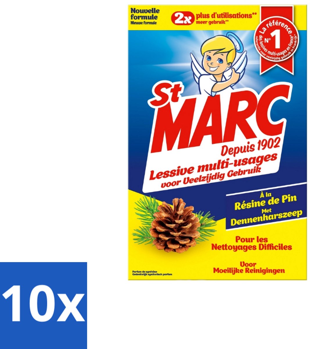 St. Marc – Wasmiddel – Multifunctioneel Dennenhars – 1,4 kg - Bulkverpakking - 10 stuks