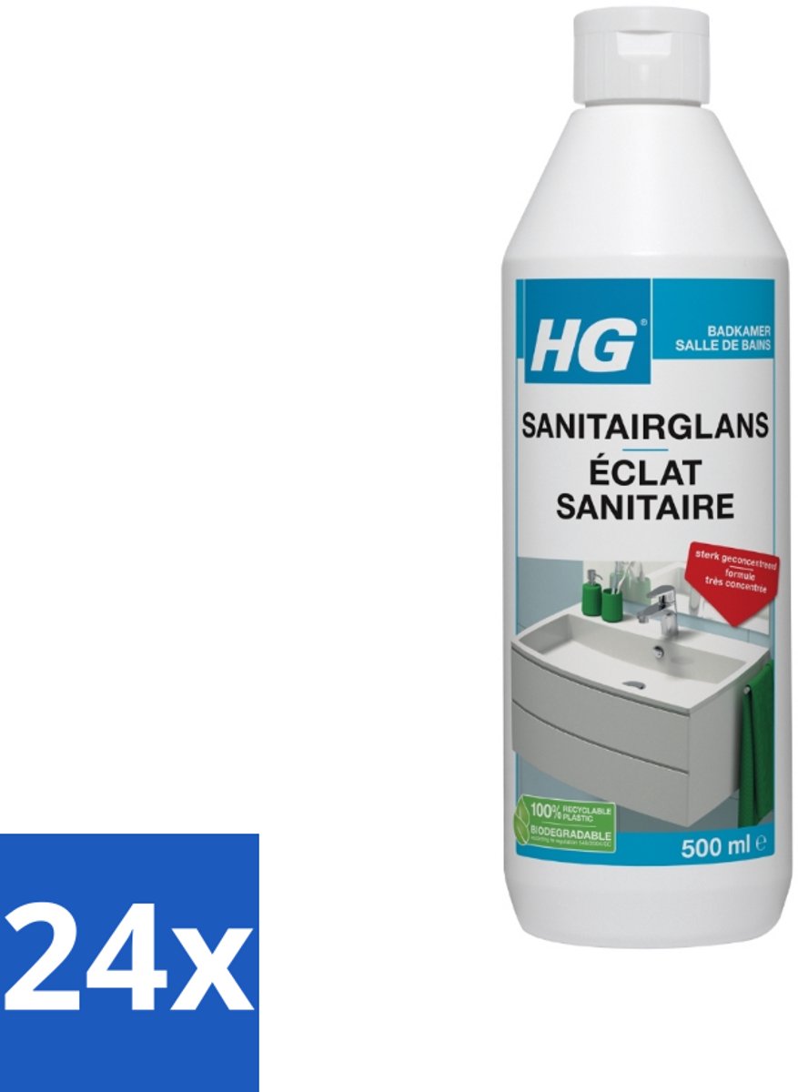 24 x HG Badkamerreiniger Extra Glans 500 ml - Badkamerreiniger - Badkamerschoonmaak - Glans - Schoonmaak - Kalk