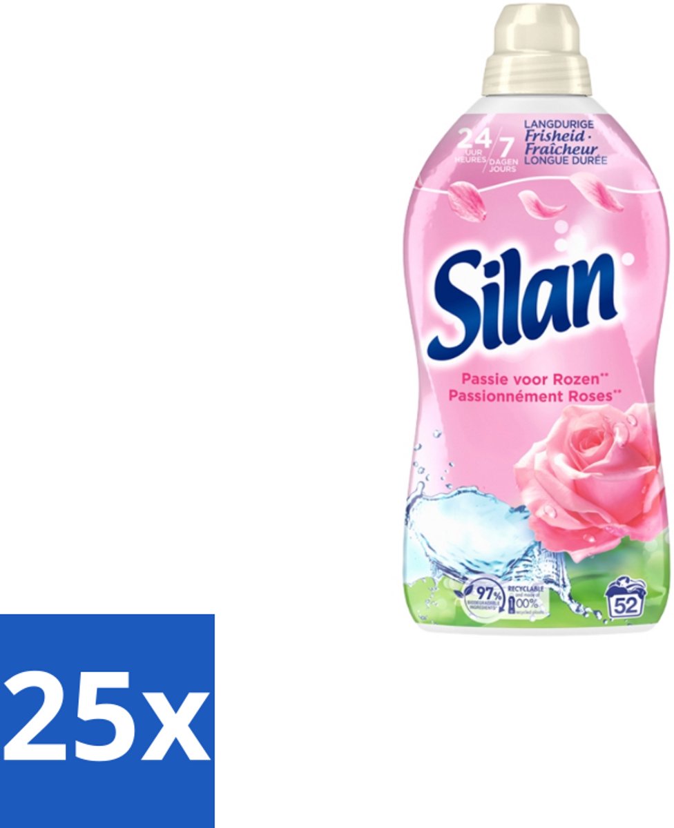 Silan – Wasverzachter – Classic Pink Passie voor Rozen – 1144 ml - Bulkverpakking - 25 stuks