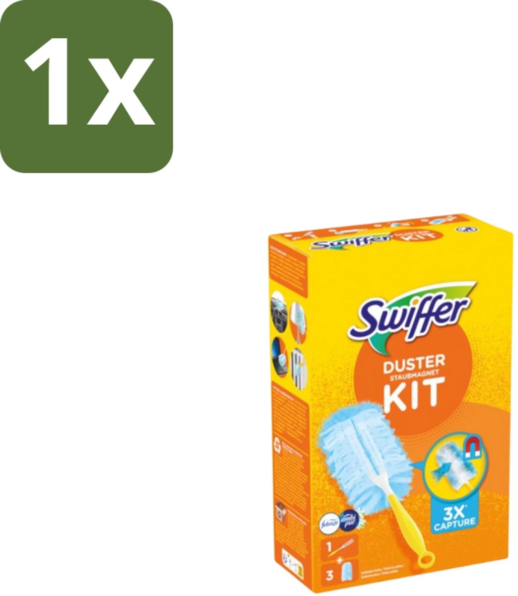 1 x Swiffer – Starterkit + 3 Navullingen – Met Febreze - Stofvrij Maken - Stof Opvangen - Stofdoek - Stof Opvangen - Stof Opvangen