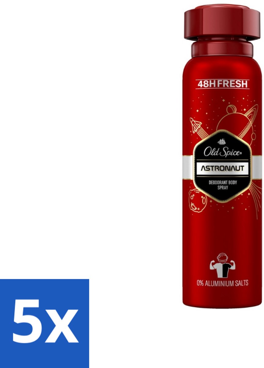 Old Spice – Deospray – Astronaut – 150 ml - Bulkverpakking - 5 stuks