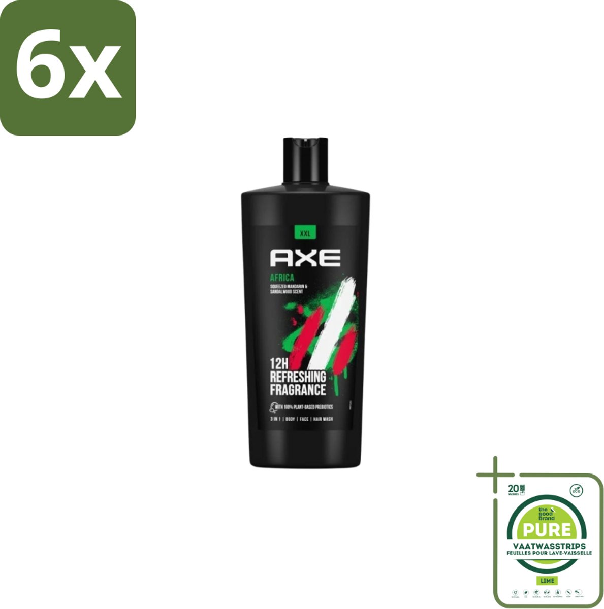 AXE – Douchegel – Africa – 700 ml - Voordeelverpakking - 6 stuks - Douchegel - Douchegel africa