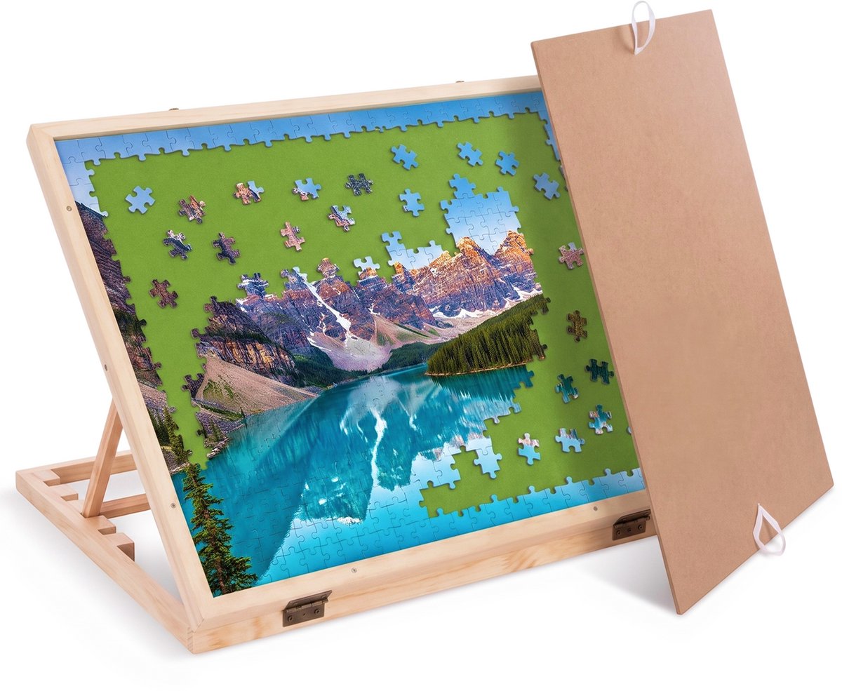 Bol.com Opklapbare Puzzeltafel - Voor 1000 stukjes - Puzzelplaat - Puzzel - Bord - Plank - Map - Mat - Koffer - Diydash aanbieding