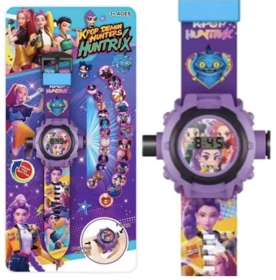 K-Pop horloge - met led projector - Demon Hunters led projector horloge — afbeelding 2