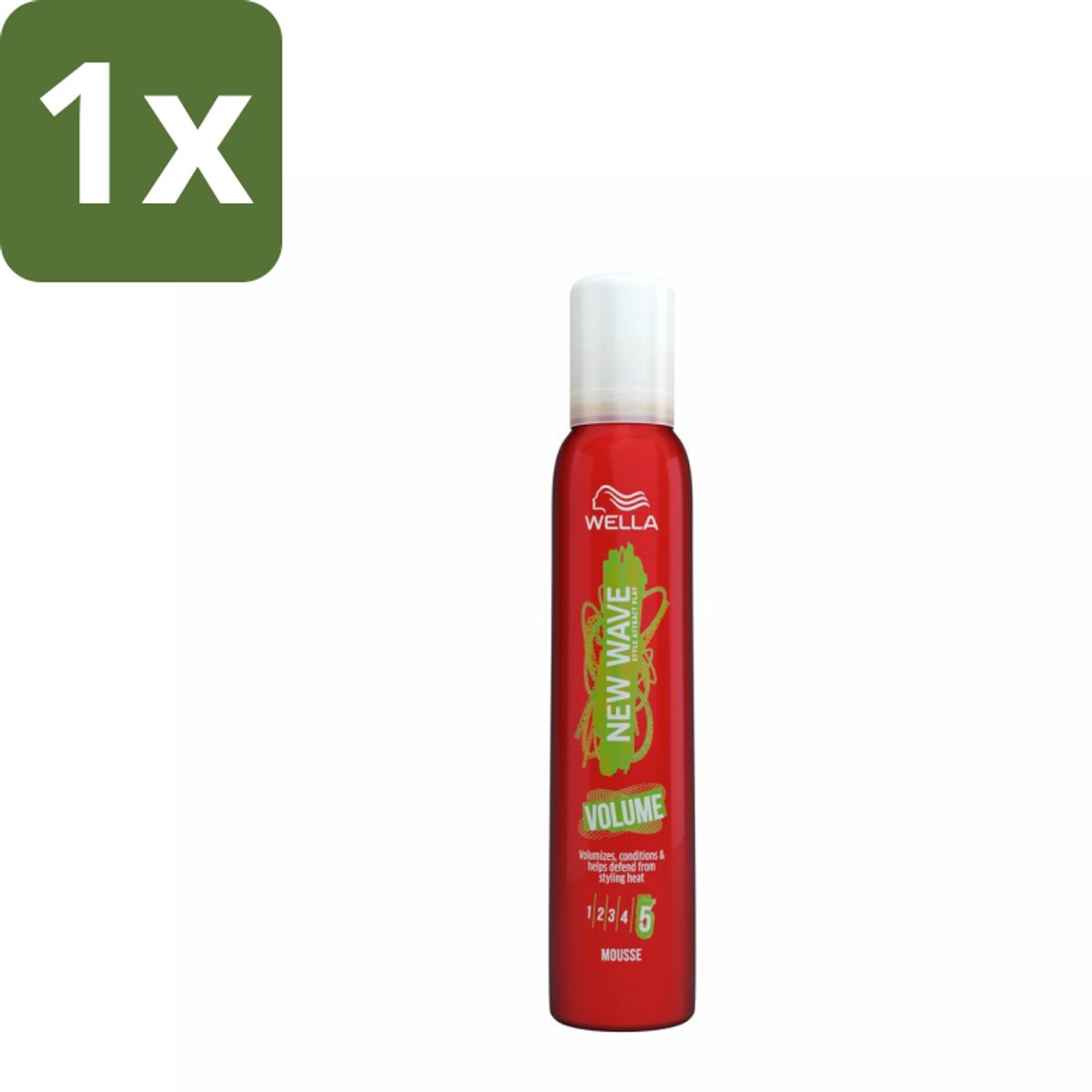 1 x Wella – New Wave Boost – Volumemousse – 200 ml - Haarmousse - Volume Mousse - Boost It Volume - Haartype - Haarschade