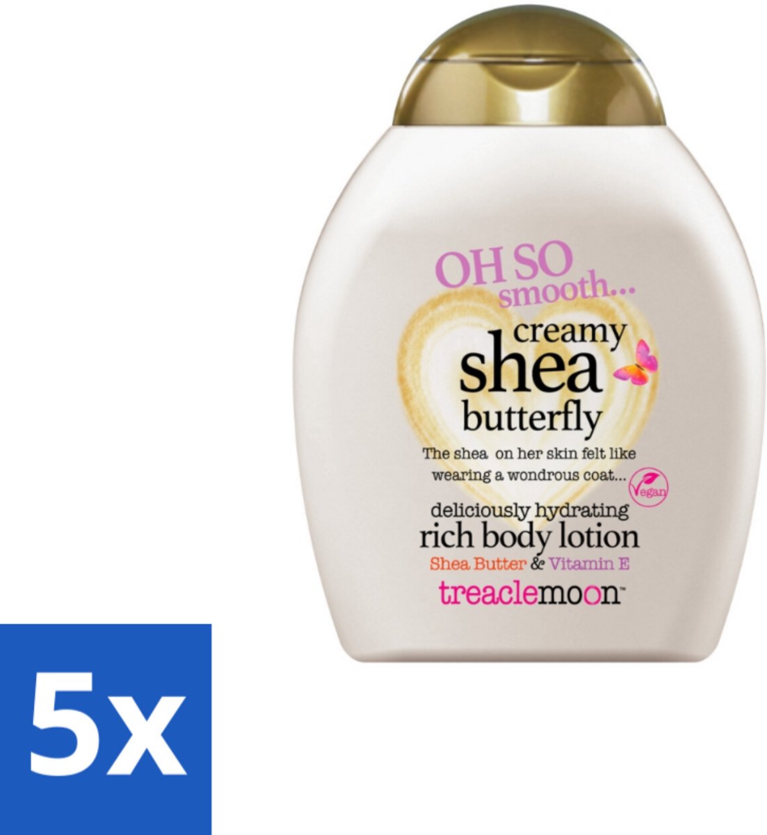 5 x Treaclemoon – Bodylotion – Creamy Shea Butterfly – 250 ml - Bodylotion - Shea Butter - Vitamine C - Hydratation - Zachte Huid