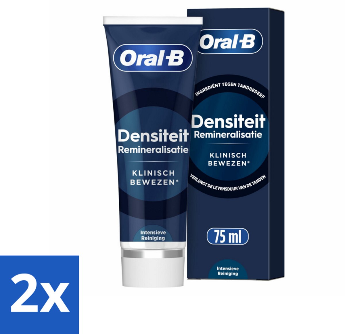 2 x Oral-B - Pro Science – Tandpasta – Clinical Density – 75 ml - Tandpasta - Remineralisatie - Calciumverlies - Glazuurbescherming - Zuurerosie