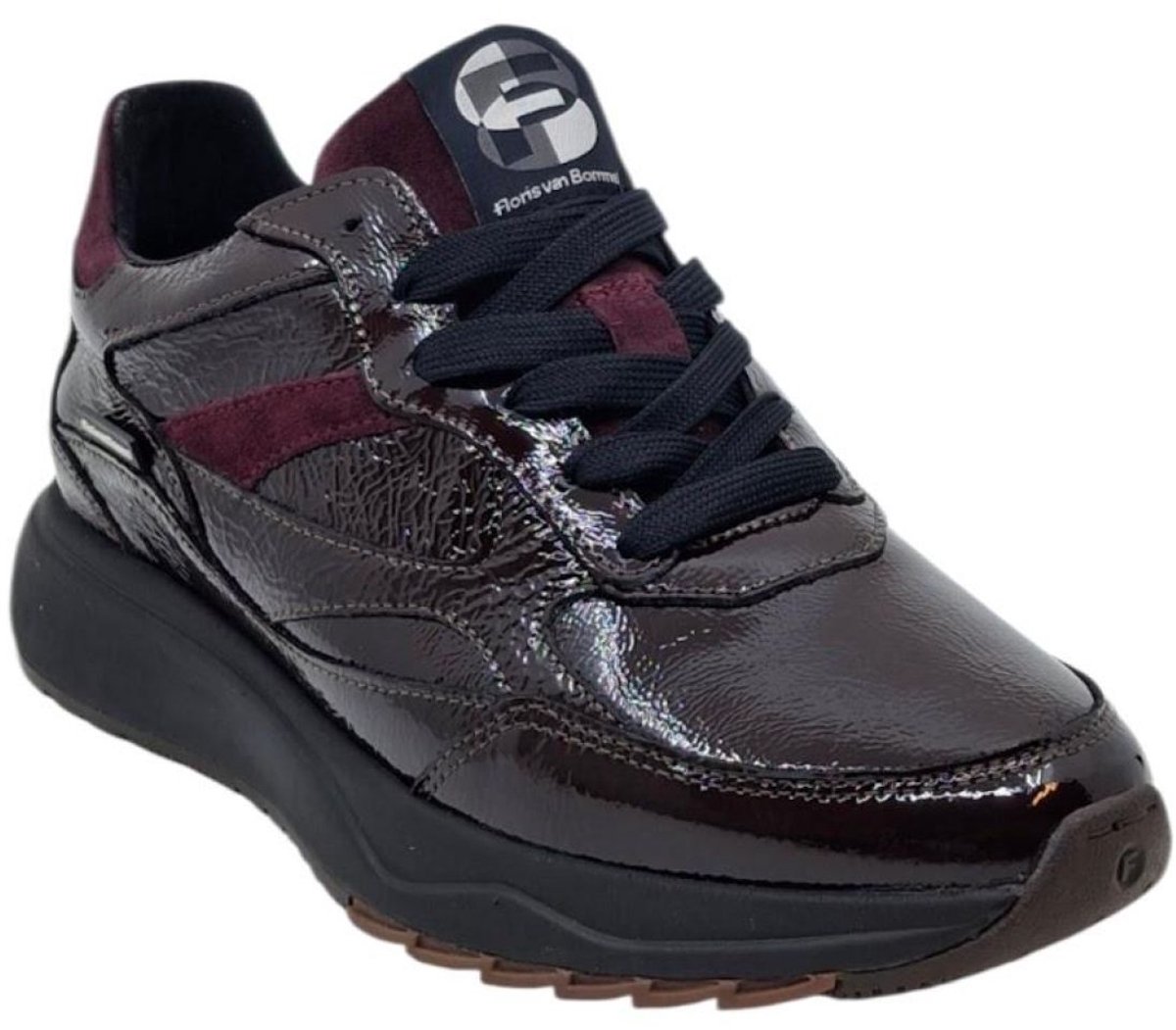 Floris van Bommel Suvi 05.08 Dark Red | Lak sneaker steunzolen