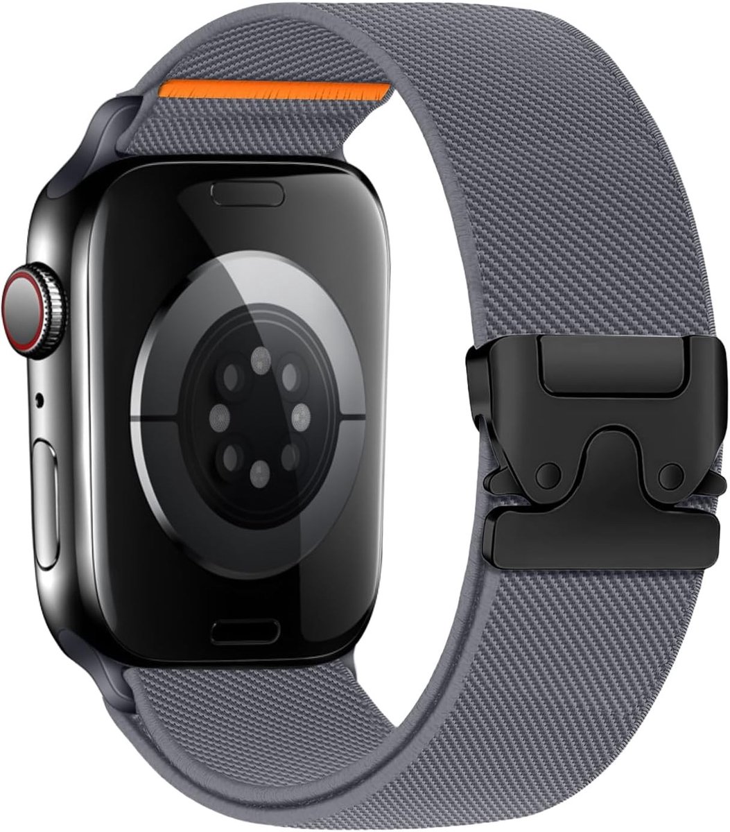 Nylon Horlogeband voor Smartwatch 46 mm, Sportieve Vervangband met RVS Gesp voor Mannen en Vrouwen, Geschikt voor Diverse Series en Modellen