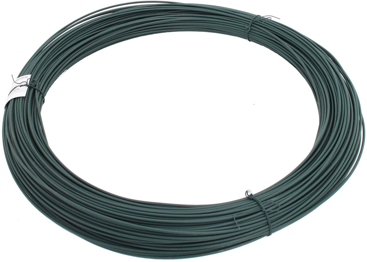 Alberts 530204 spandraad - verzinkt, groene kunststof coating - draad-Ø 3,1 mm - lengte 110 m - ShopVlot