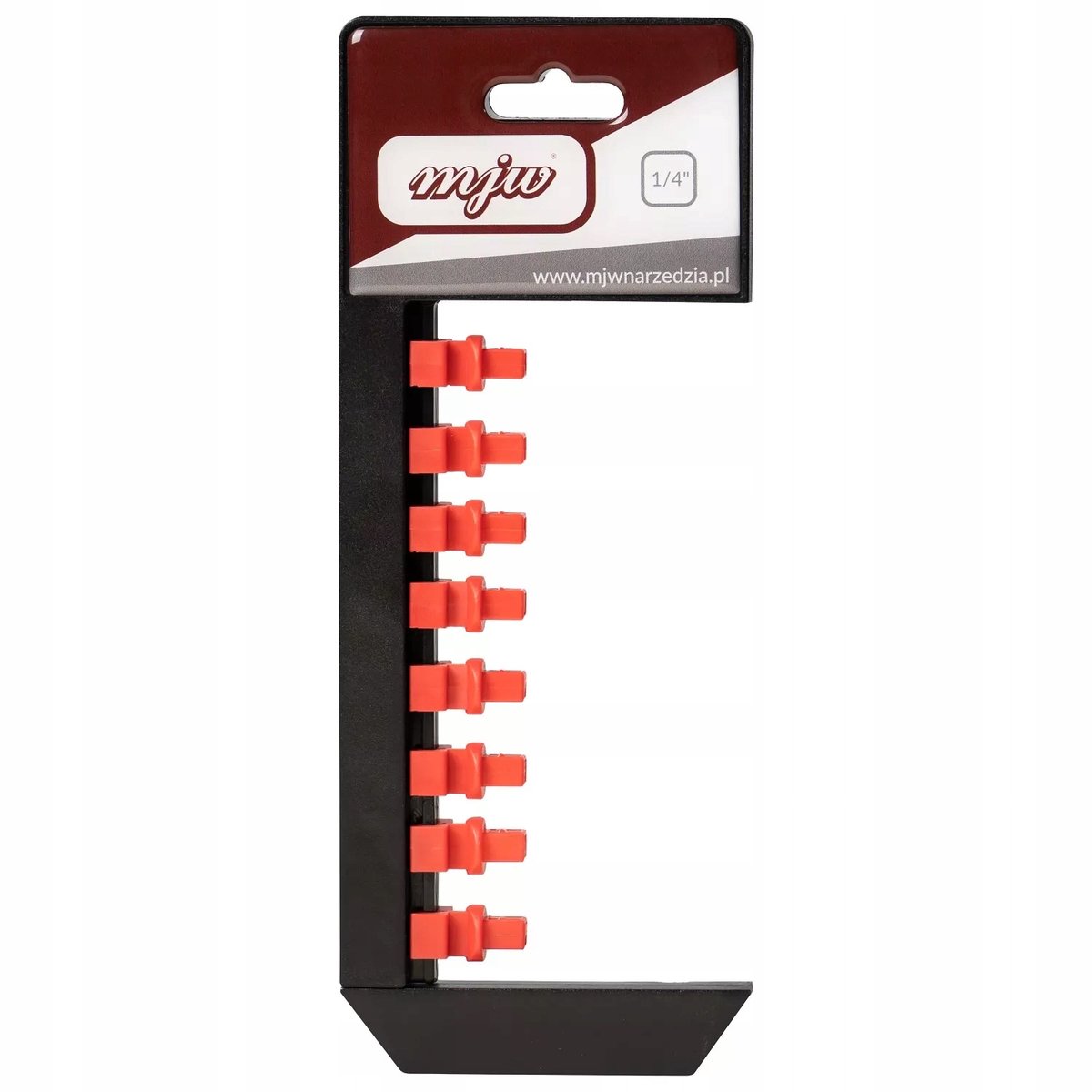 Enkelzijdige houder voor 8 lange 1/4" doppen