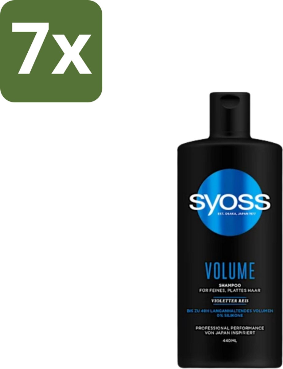 7 x Syoss – Shampoo – Volume – 440 ml - Volume Shampoo - Fijn Haar Shampoo - Slap Haar Shampoo - Body Shampoo - Volumegroei Shampoo