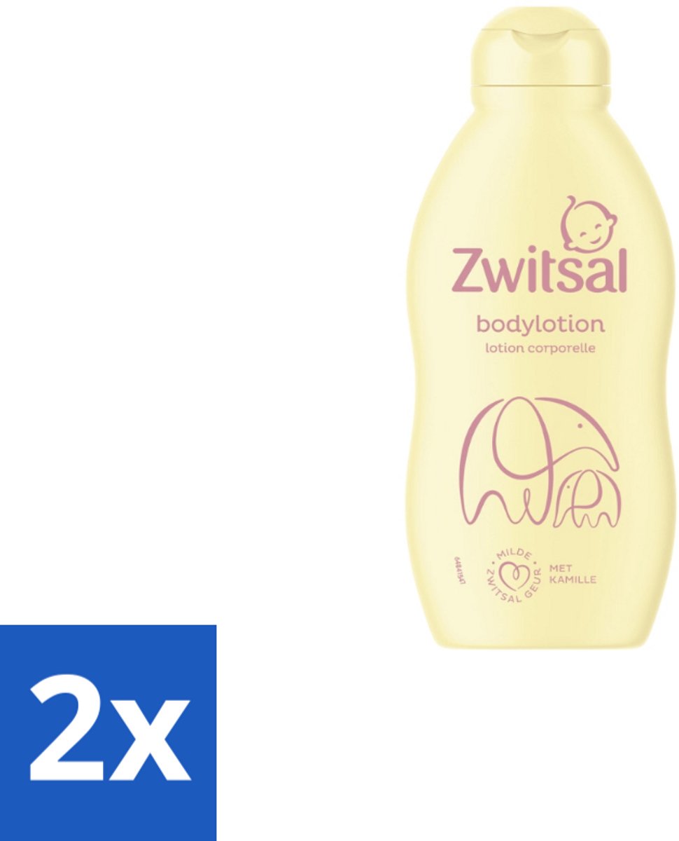 2 x Zwitsal – Bodylotion – Verzorgend – 200 ml - Baby Lichaamsverzorging - Babyhuid - Zwitsal Bodylotion - Kamille - Gevoelige Huid