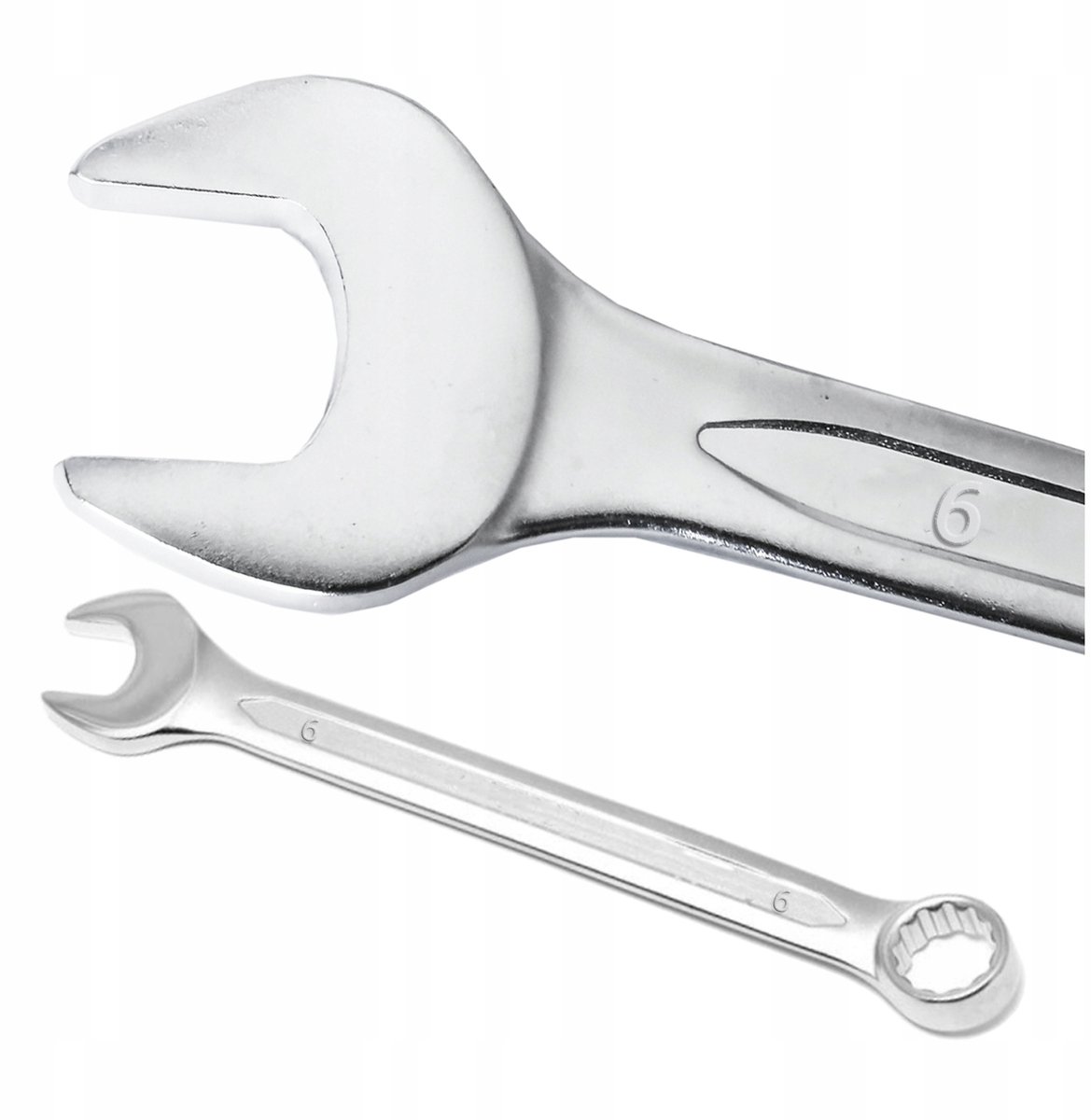 Ringsteeksleutel 6 mm CrV Verchroomd Gebogen Stevig 1 Stuk