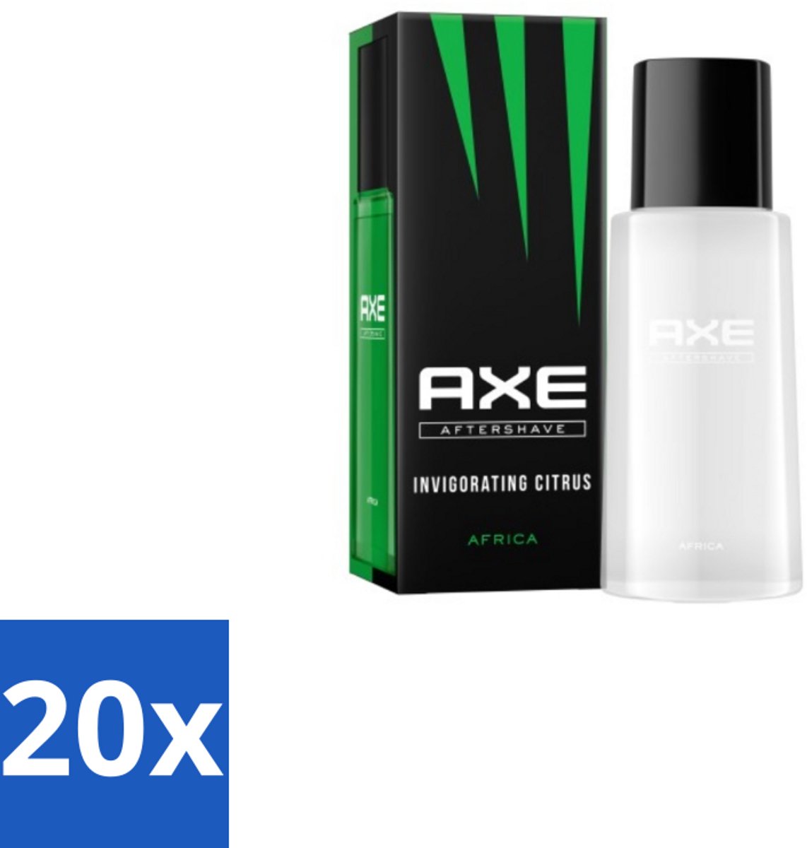 20 x Axe – Aftershave – Africa – 100 ml - Aftershave Africa - Aftershave - Aftershave Africa 100 Ml - Aftershave Voor Mannen - Aftershave Met Kruiden