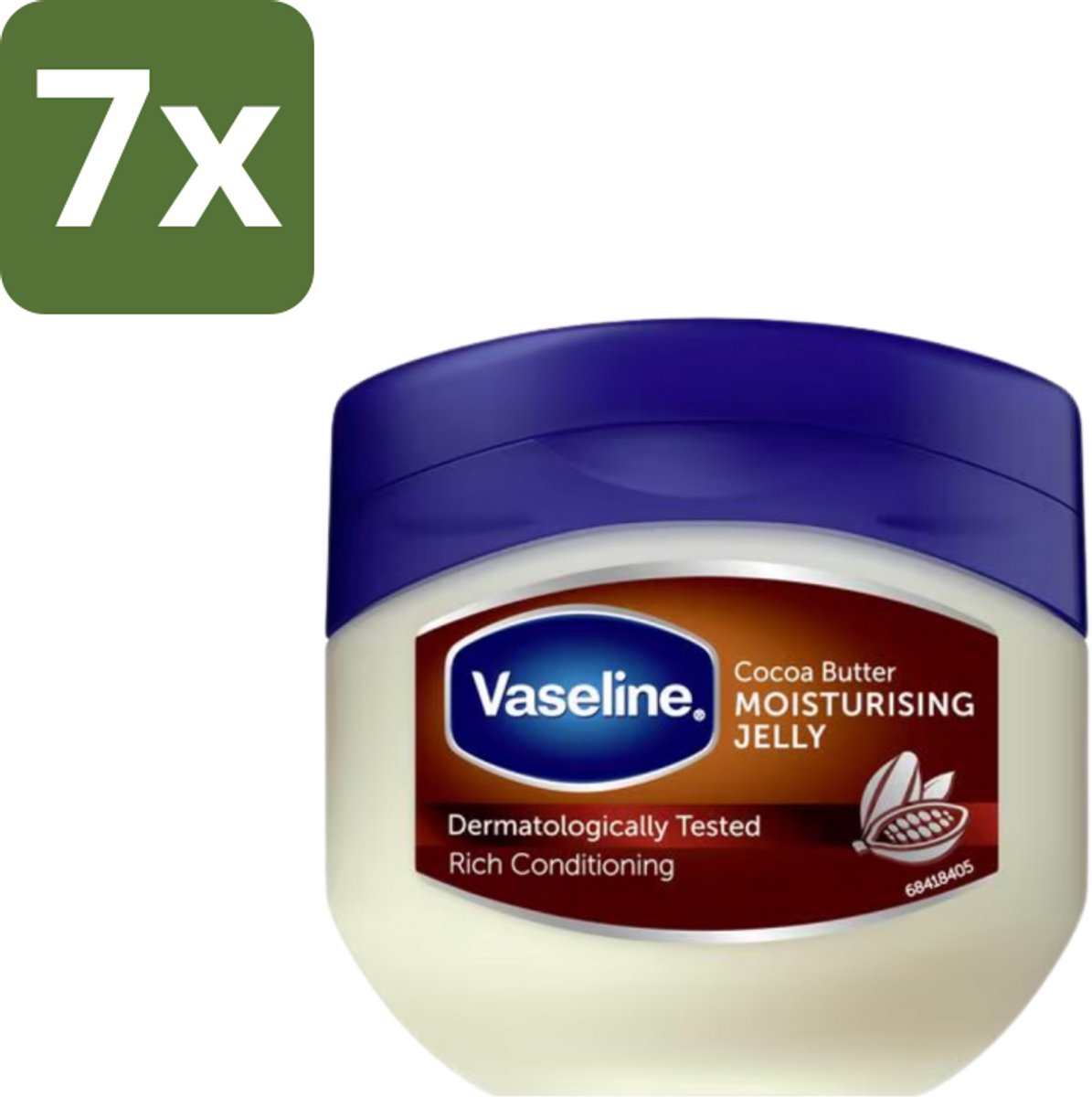 Vaseline – Moisturising Jelly – Cocoa Butter – Verzorgend - 100 ml - Bulkverpakking - 7 stuks