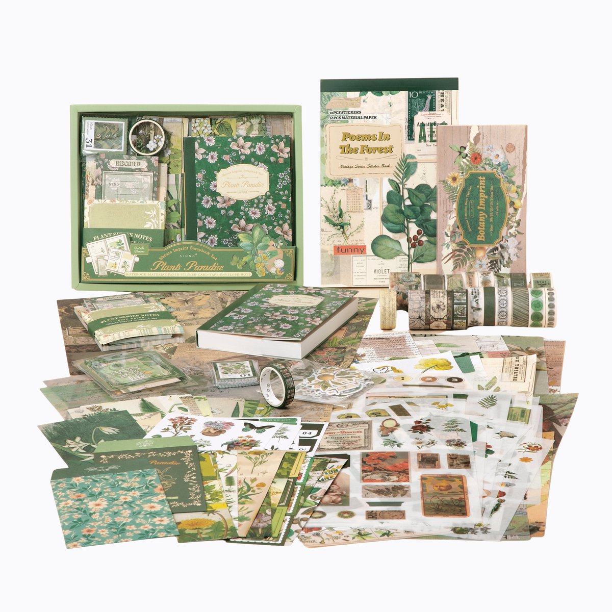 SIMNO® Luxe Set - Journaling cadeauset A6 - 263-delig - Plantenwereld