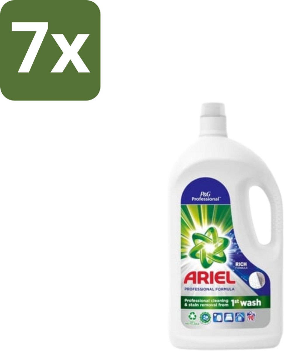 Ariel – Vloeibaar Wasmiddel – Professional Regular - 90 wasbeurten - 4,05 L - Bulkverpakking - 7 stuks